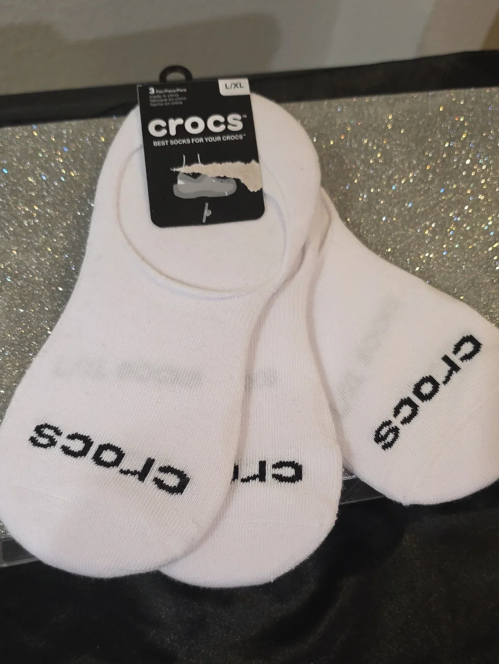Crocs 3-PK Hidden Liner Socks- White